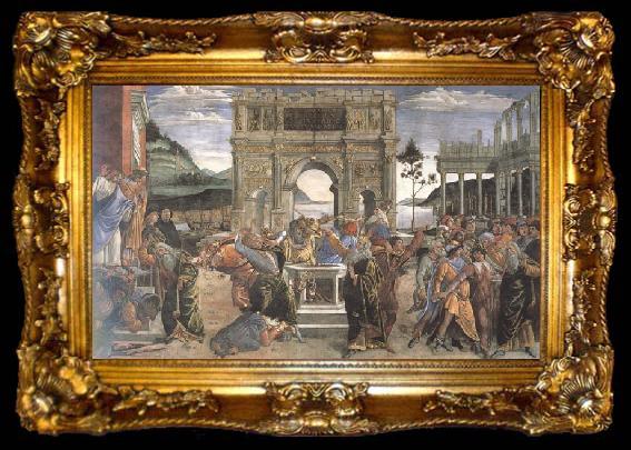 framed  Sandro Botticelli Punishment of the Rebels, ta009-2